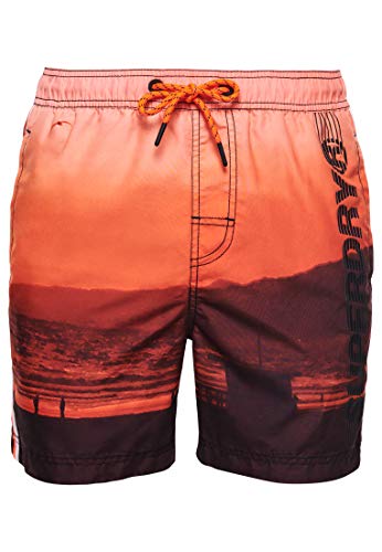 Superdry Herren State Volley Badeshorts Santa Monica Sonnenuntergang S von Superdry