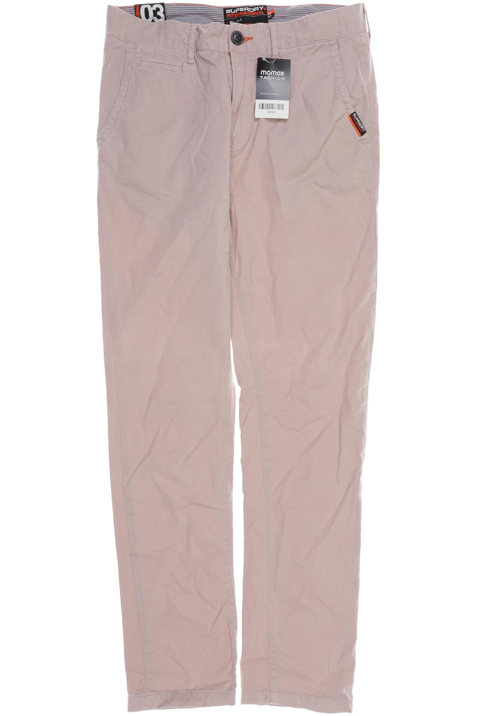 Superdry Herren Stoffhose, pink, Gr. 50 von Superdry