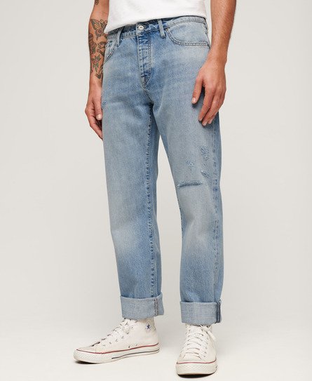 Superdry Herren Straight Jeans Hellblau - Größe: 29/32 von Superdry