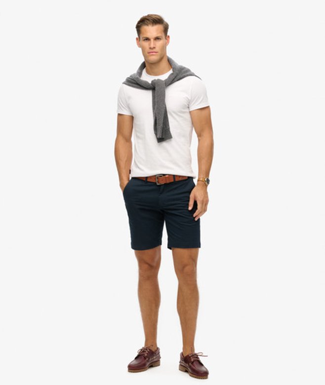 Superdry Herren Stretch-chinoshorts Marineblau - Größe: 30 von Superdry