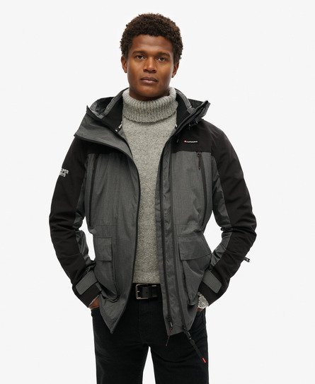 Superdry Herren Strukturierte Ultimate Windjacke Grau - Größe: L von Superdry