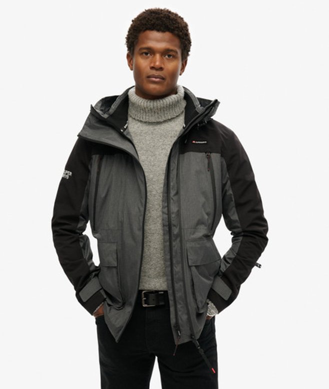 Superdry Herren Strukturierte Ultimate Windjacke Grau - Größe: Xxl von Superdry