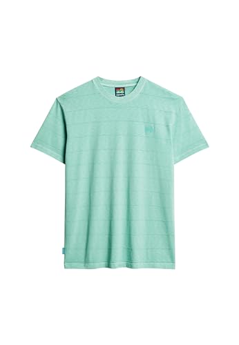 Superdry Herren Strukturiertes Vintage T-Shirt aus Bio-Baumwolle Helles Mintgrün XXL von Superdry
