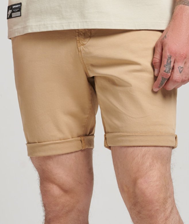 Superdry Herren Studios Core Chinoshorts aus Bio-baumwolle Braun - Größe: 30 von Superdry