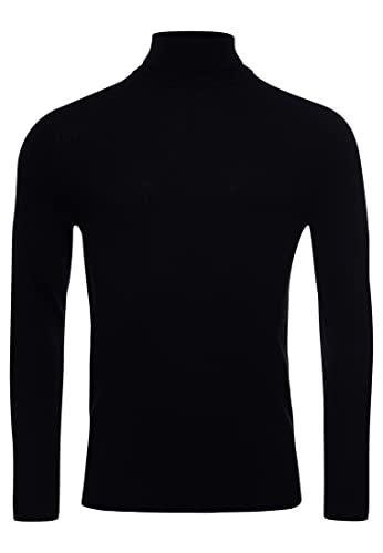 Superdry Herren Studios Rollkragenpullover aus Lammwolle Schwarz L von Superdry