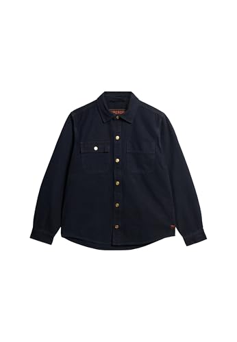 Superdry Herren Surplus Canvas-Hemdjacke Finster Marineblau XXL von Superdry
