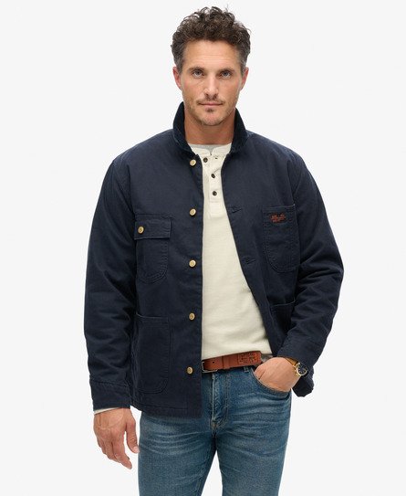 Superdry Men's Surplus Chore Jacke mit Vier Taschen Marineblau - Größe: L von Superdry