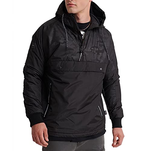 Superdry Herren Surplus Goods POP Over Hood Jacke, Schwarz (Jet Black 12A), X-Large von Superdry