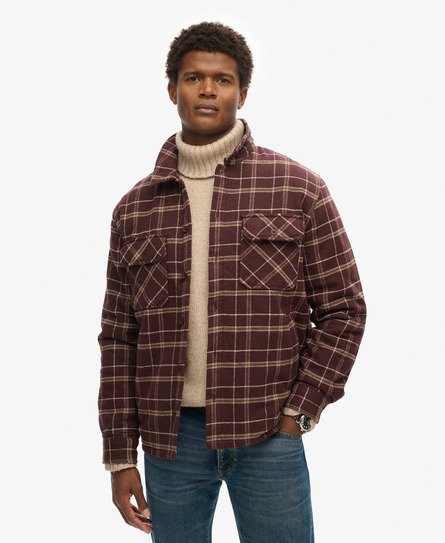 Superdry Herren Surplus Karojacke Rot - Größe: L von Superdry
