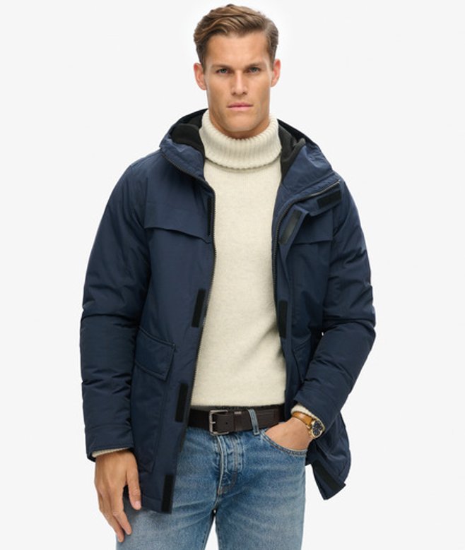 Superdry Herren Surplus Kapuzenparka Marineblau - Größe: M von Superdry