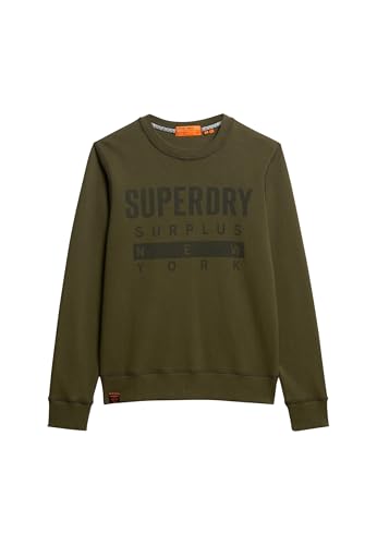 Superdry Herren Surplus Sweatshirt mit Rundhalsausschnitt und Grafik Verwaschenes Dunkles Olivgrün XXXL Superdry Herren Surplus Sweatshirt mit Rundhalsausschnitt und Grafik Verwaschenes Dunkles Olivgrün XXXL von Superdry