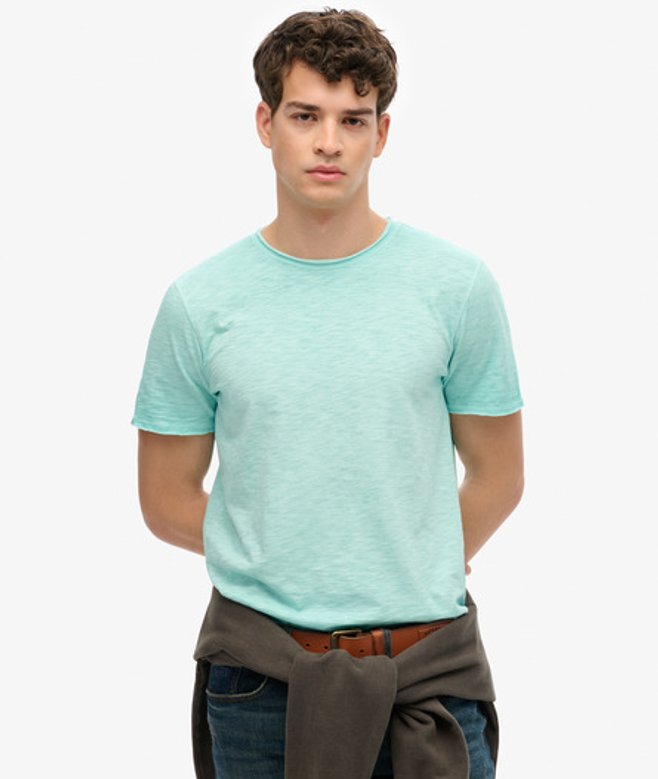 Superdry Herren T-shirt aus Flammgarn mit Unversäuberten Kanten Blue - Größe: XL von Superdry