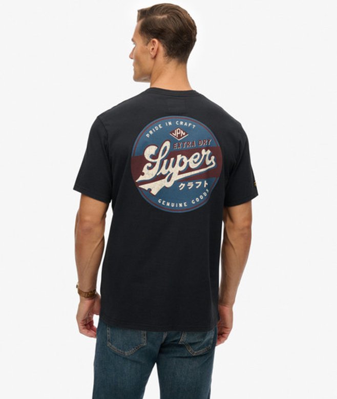 Superdry Herren Tap Room OverGrößed-t-shirt Black - Größe: S von Superdry