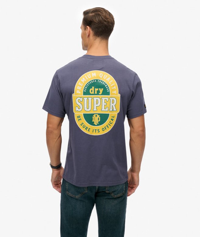 Superdry Herren Tap Room OverGrößed-t-shirt Navy - Größe: S von Superdry