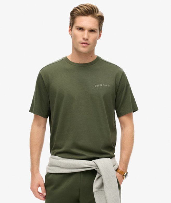 Superdry Herren Tech Relaxed T-shirt Grün - Größe: L von Superdry