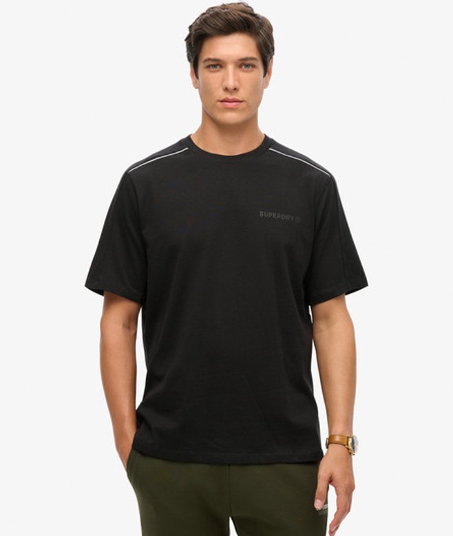 Superdry Herren Tech T-shirt mit Lässiger Passform und Logo Schwarz - Größe: Xxl von Superdry