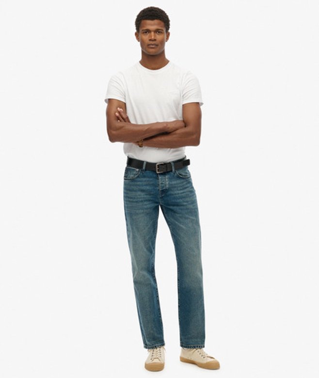 Superdry Herren The Merchant Store - Gerade Geschnittene Jeans Blue - Größe: 30/30 von Superdry