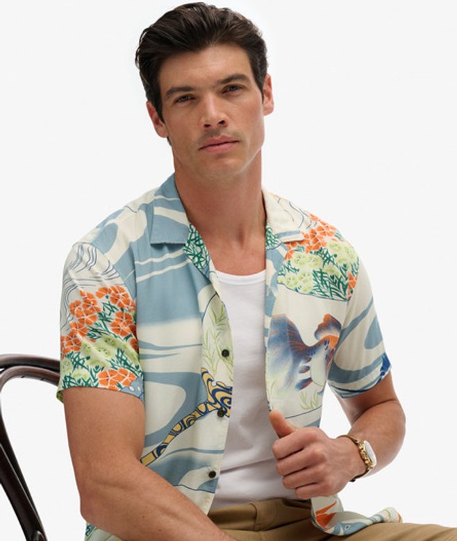 Superdry Men's The Merchant Store - Hawaii-hemd Creme - Größe: Xxl von Superdry