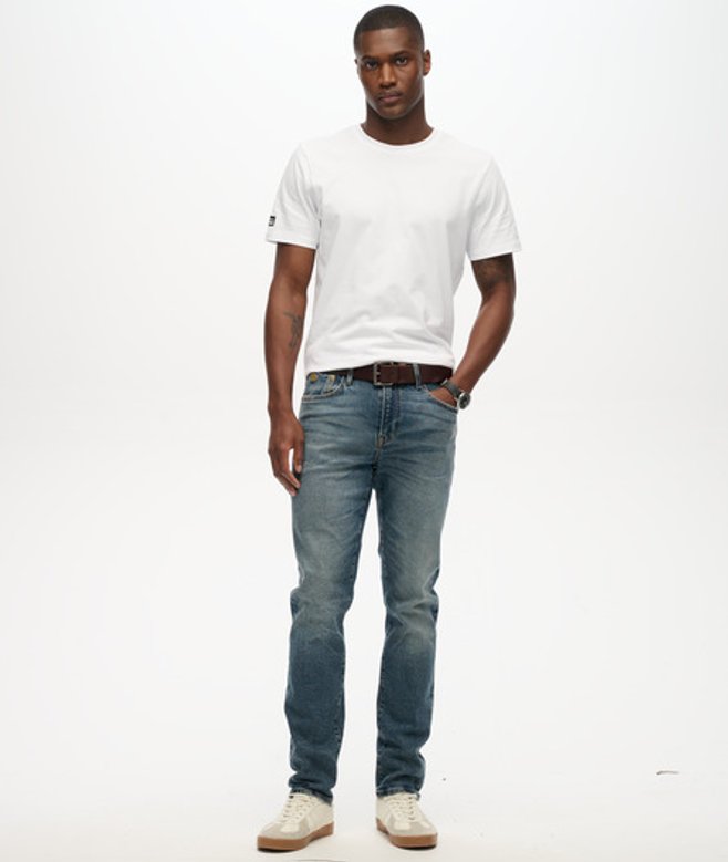 Superdry Herren The Merchant Store - Slim-jeans aus Bio-material Blue - Größe: 30/32 von Superdry