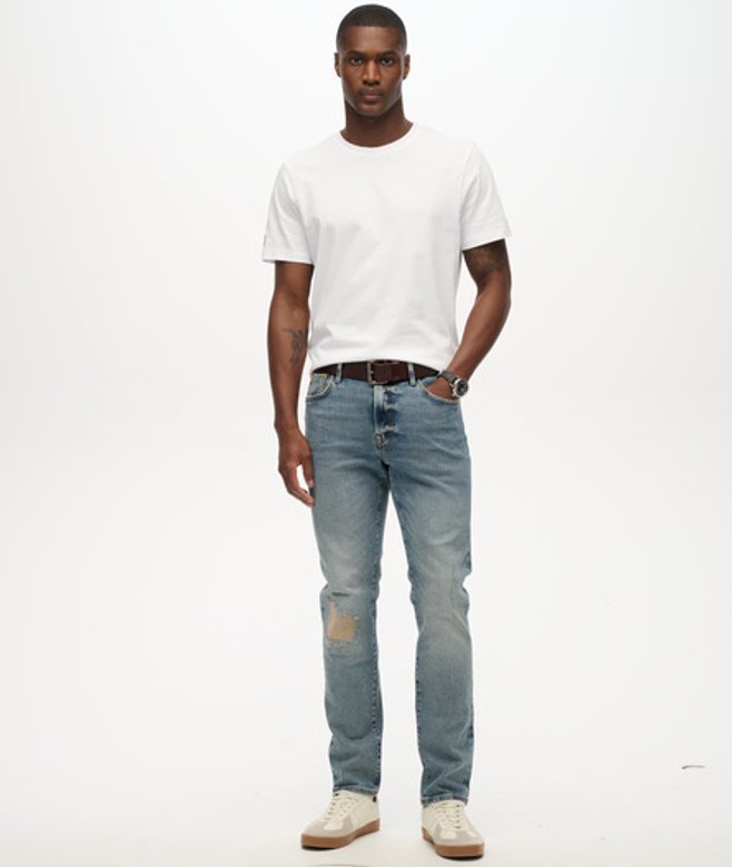 Superdry Herren The Merchant Store - Slim-jeans aus Bio-material Blue - Größe: 32/34 von Superdry