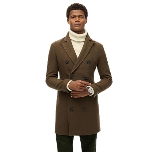 Superdry Herren The Merchant Store – Stadtmantel Dunkles Kakigrün XL von Superdry