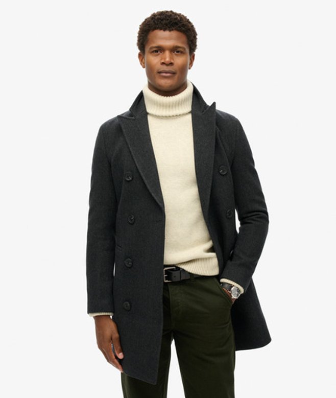 Superdry Herren The Merchant Store - Stadtmantel Schwarz - Größe: XL von Superdry
