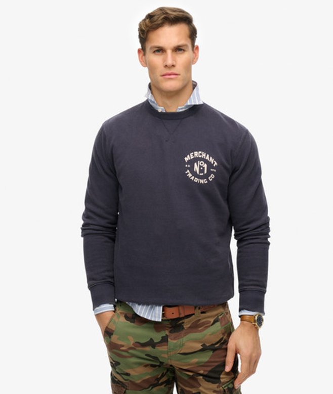Superdry Men's The Merchant Store - Sweatshirt Marineblau - Größe: M von Superdry