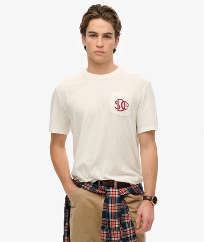 Superdry Herren The Merchant Store - T-shirt mit Grafik Weiß - Größe: Xxl von Superdry