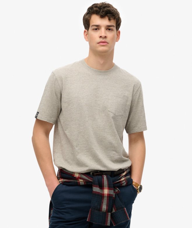 Superdry Herren The Merchant Store - T-shirt mit Tasche Grey - Größe: S Superdry Herren The Merchant Store - T-shirt mit Tasche Grey - Größe: S von Superdry