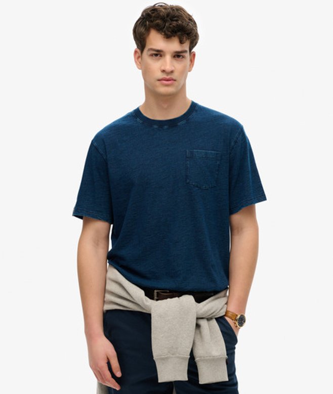 Superdry Men's The Merchant Store - T-shirt mit Tasche Marineblau - Größe: L von Superdry