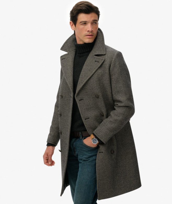Superdry Herren The Merchant Store - Wollmischung Mantel Black - Größe: Xxl Superdry Herren The Merchant Store - Wollmischung Mantel Black - Größe: Xxl von Superdry