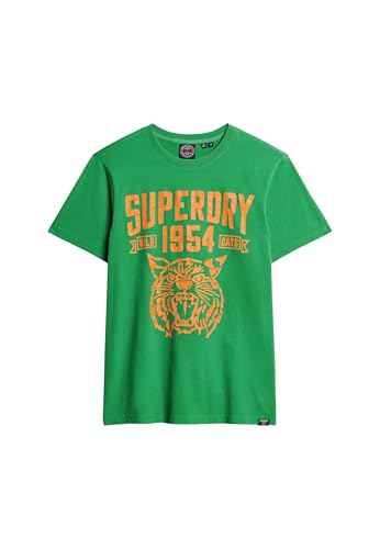 Superdry Herren Track & Field Athletic T-Shirt mit Grafik Oregongrün S von Superdry
