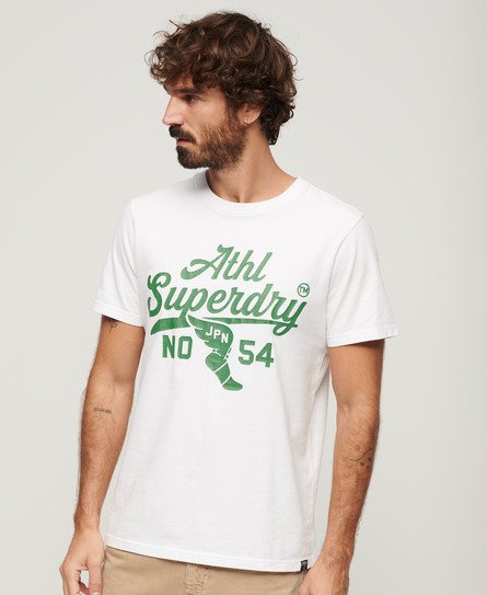 Superdry Herren Track & Field Athletic T-Shirt mit Grafik Weiß - Größe: L von Superdry