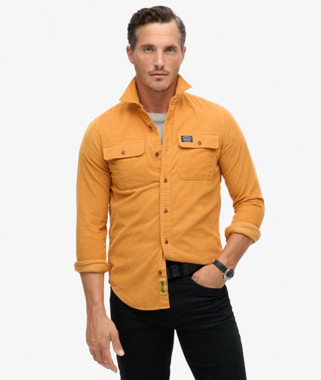 Superdry Herren Trailsman Cordhemd in Lässiger Passform Gold - Größe: Xxl von Superdry
