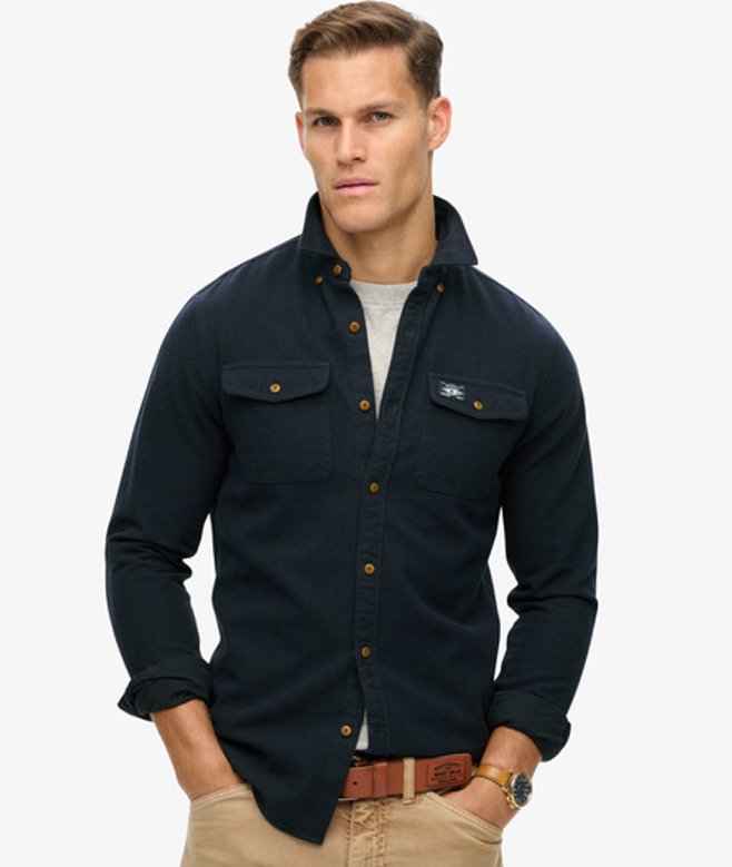 Superdry Herren Trailsman Overshirt in Lockerer Passform Marineblau - Größe: Xxl von Superdry