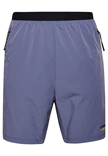 Superdry Herren Train HYBRID Short Kapuzenpullover, Grau (Folkstone Grey), XL von Superdry