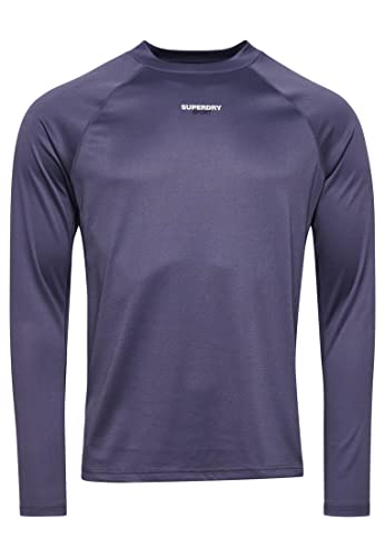 Superdry Herren Train Mock Neck TOP Businesshemd, Grau (Folkstone Grey), M von Superdry