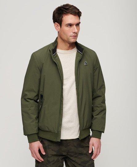 Superdry Men's Training Harrington Jacke Grün - Größe: L von Superdry