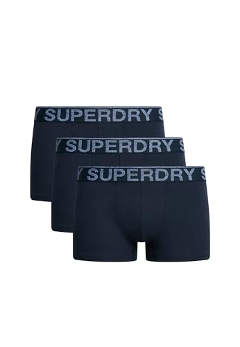Superdry Herren Trunk Triple Pack Boxershorts, Eclipse Navy, von Superdry