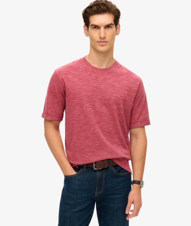 Superdry Herren Überfärbtes, Strukturiertes und Meliertes T-shirt Grau - Größe: M von Superdry