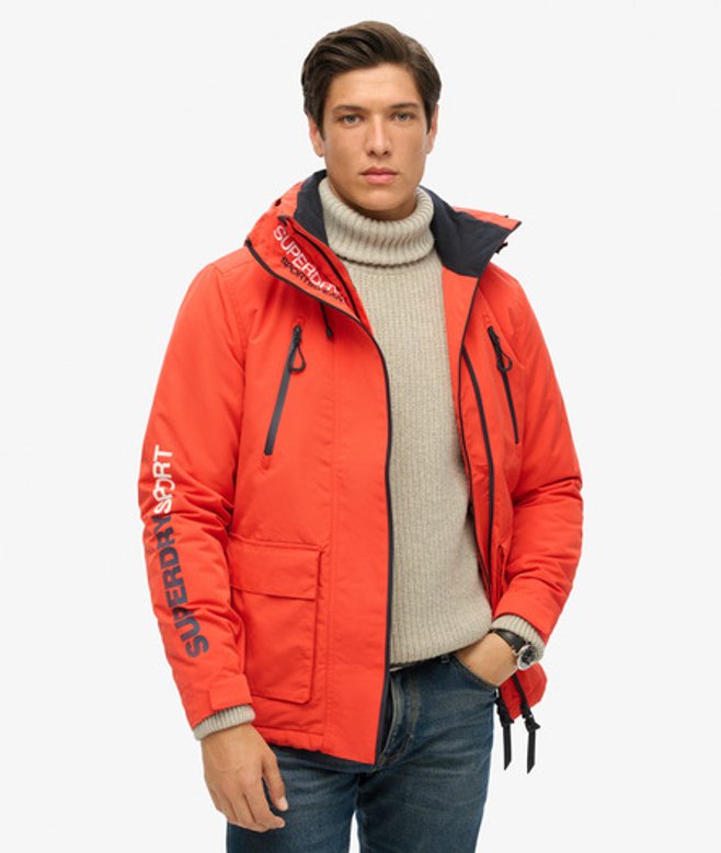 Superdry Herren Ultimate SD Windjacke mit Kapuze Orange - Größe: XL von Superdry