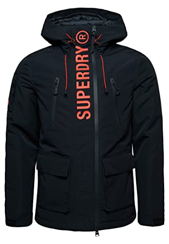 Superdry Herren Ultimate Windcheater Baby Jacke, Eclipse Navy/Bold Orange, S von Superdry