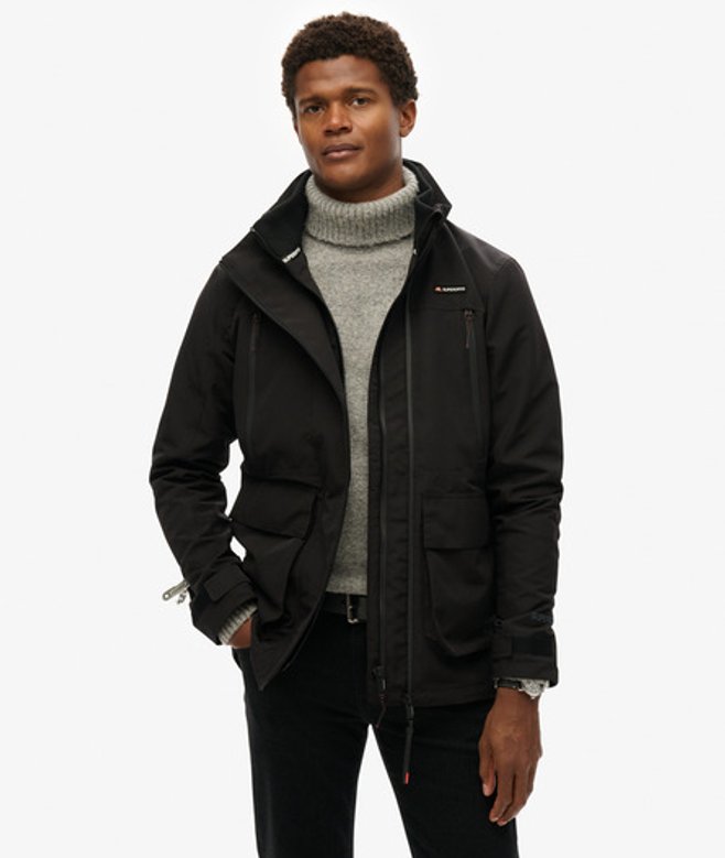 Superdry Herren Ultimate Windjacke Ohne Kapuze Schwarz - Größe: M von Superdry