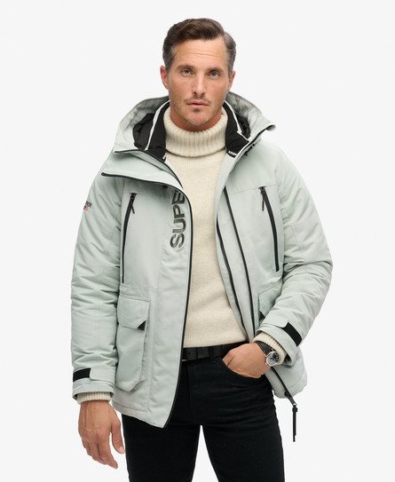 Superdry Herren Ultimative Sd-windjacke mit Kapuze und Stickerei Hellgrau - Größe: M von Superdry