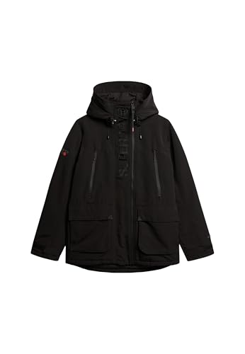 Superdry Herren Ultimative SD-Windjacke mit Kapuze und Stickerei Schwarz L von Superdry