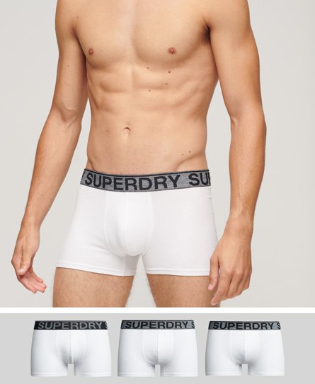Superdry Men's Unterhosen aus Bio-Baumwolle im 3er-Pack Weiß - Größe: L von Superdry