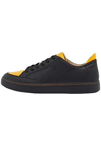 Superdry Herren VEGAN Basket Sport Low Trainer Sneaker, Black/Utah Gold, 42 EU von Superdry