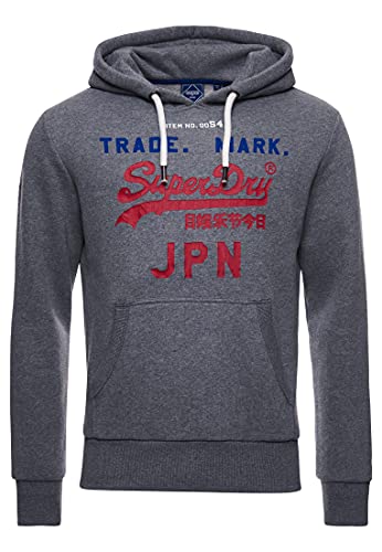 Superdry Herren VL AC Hood BB Hooded Sweatshirt, Rich Charcoal Marl, M von Superdry