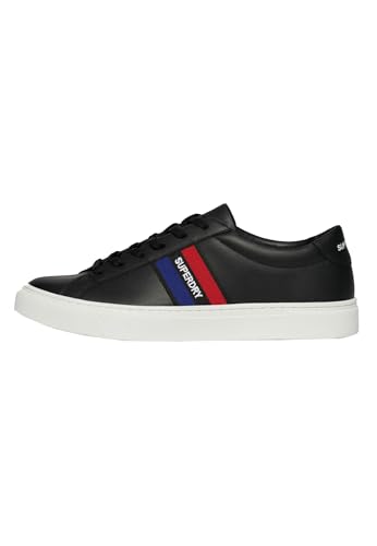 Superdry Herren Vegan Court Tennis Trainer Sneaker, Schwarz, 43 EU Superdry Herren Vegan Court Tennis Trainer Sneaker, Schwarz, 43 EU von Superdry