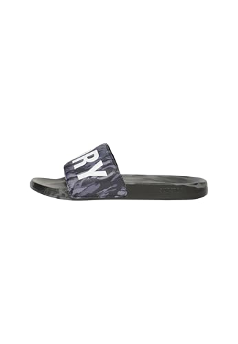 Superdry Herren Vegane Badesandalen mit Tarnmuster Dunkelgrau Tiger Tarnmuster 6-7 von Superdry